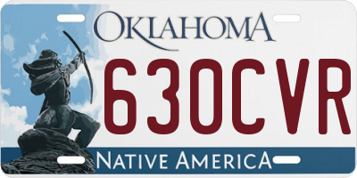 OK license plate 630CVR