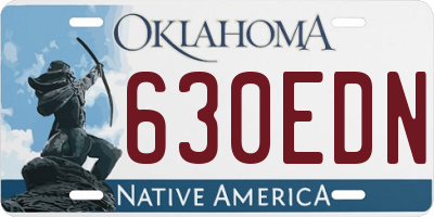 OK license plate 630EDN