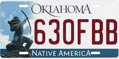 OK license plate 630FBB