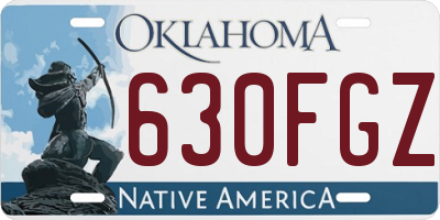 OK license plate 630FGZ