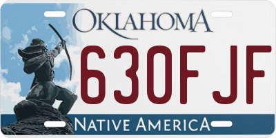 OK license plate 630FJF