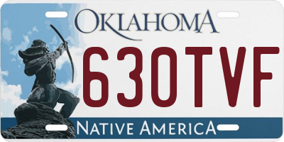 OK license plate 630TVF
