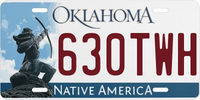 OK license plate 630TWH