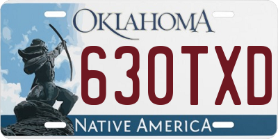 OK license plate 630TXD