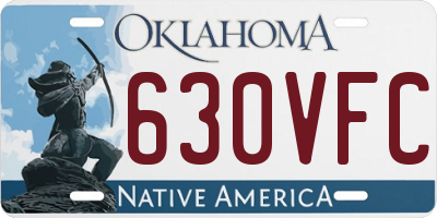 OK license plate 630VFC