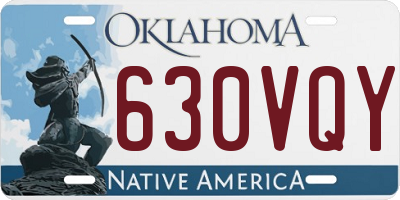 OK license plate 630VQY