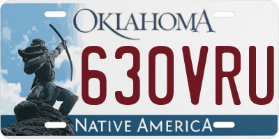 OK license plate 630VRU