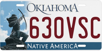 OK license plate 630VSC
