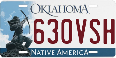 OK license plate 630VSH