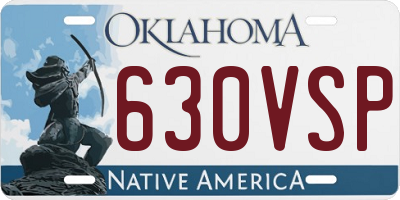 OK license plate 630VSP