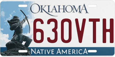 OK license plate 630VTH