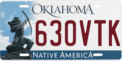 OK license plate 630VTK