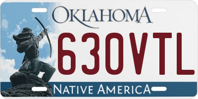 OK license plate 630VTL