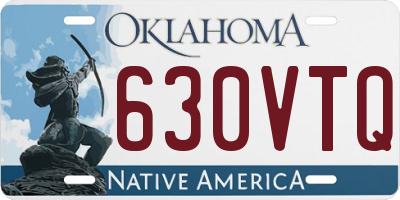 OK license plate 630VTQ