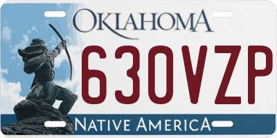 OK license plate 630VZP