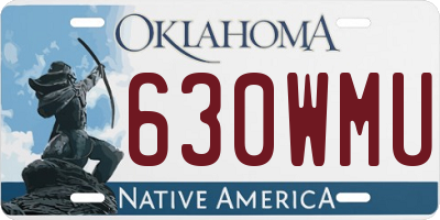OK license plate 630WMU