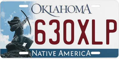 OK license plate 630XLP