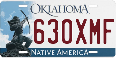 OK license plate 630XMF