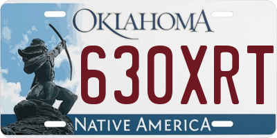 OK license plate 630XRT