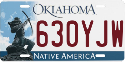 OK license plate 630YJW