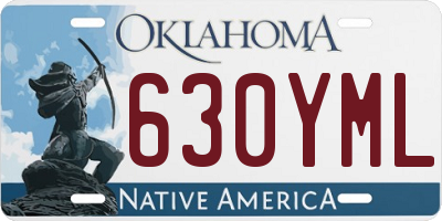 OK license plate 630YML