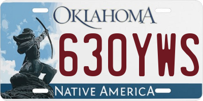 OK license plate 630YWS