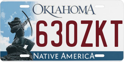 OK license plate 630ZKT