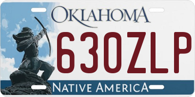 OK license plate 630ZLP
