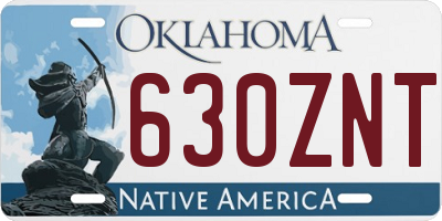 OK license plate 630ZNT