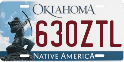 OK license plate 630ZTL