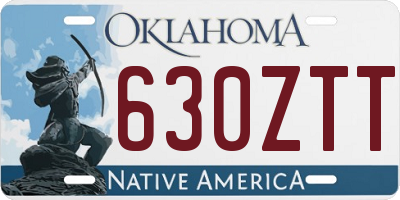 OK license plate 630ZTT