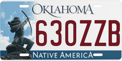 OK license plate 630ZZB