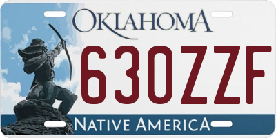OK license plate 630ZZF