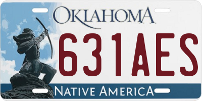 OK license plate 631AES