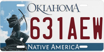 OK license plate 631AEW