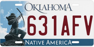 OK license plate 631AFV