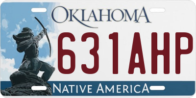OK license plate 631AHP