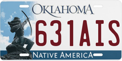 OK license plate 631AIS