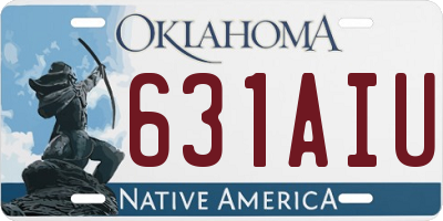 OK license plate 631AIU