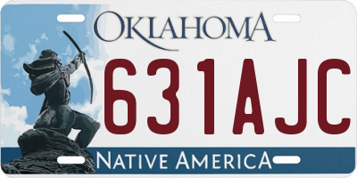 OK license plate 631AJC