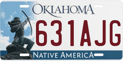 OK license plate 631AJG
