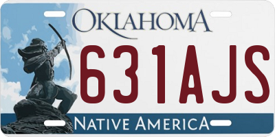 OK license plate 631AJS