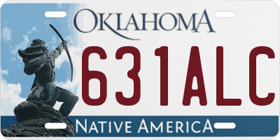 OK license plate 631ALC