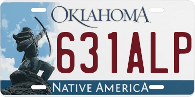 OK license plate 631ALP