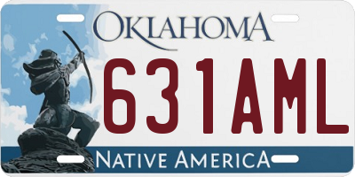 OK license plate 631AML