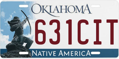 OK license plate 631CIT