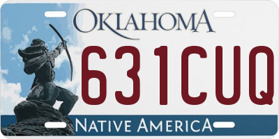 OK license plate 631CUQ