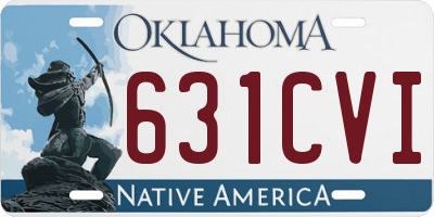 OK license plate 631CVI