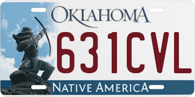 OK license plate 631CVL