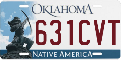 OK license plate 631CVT